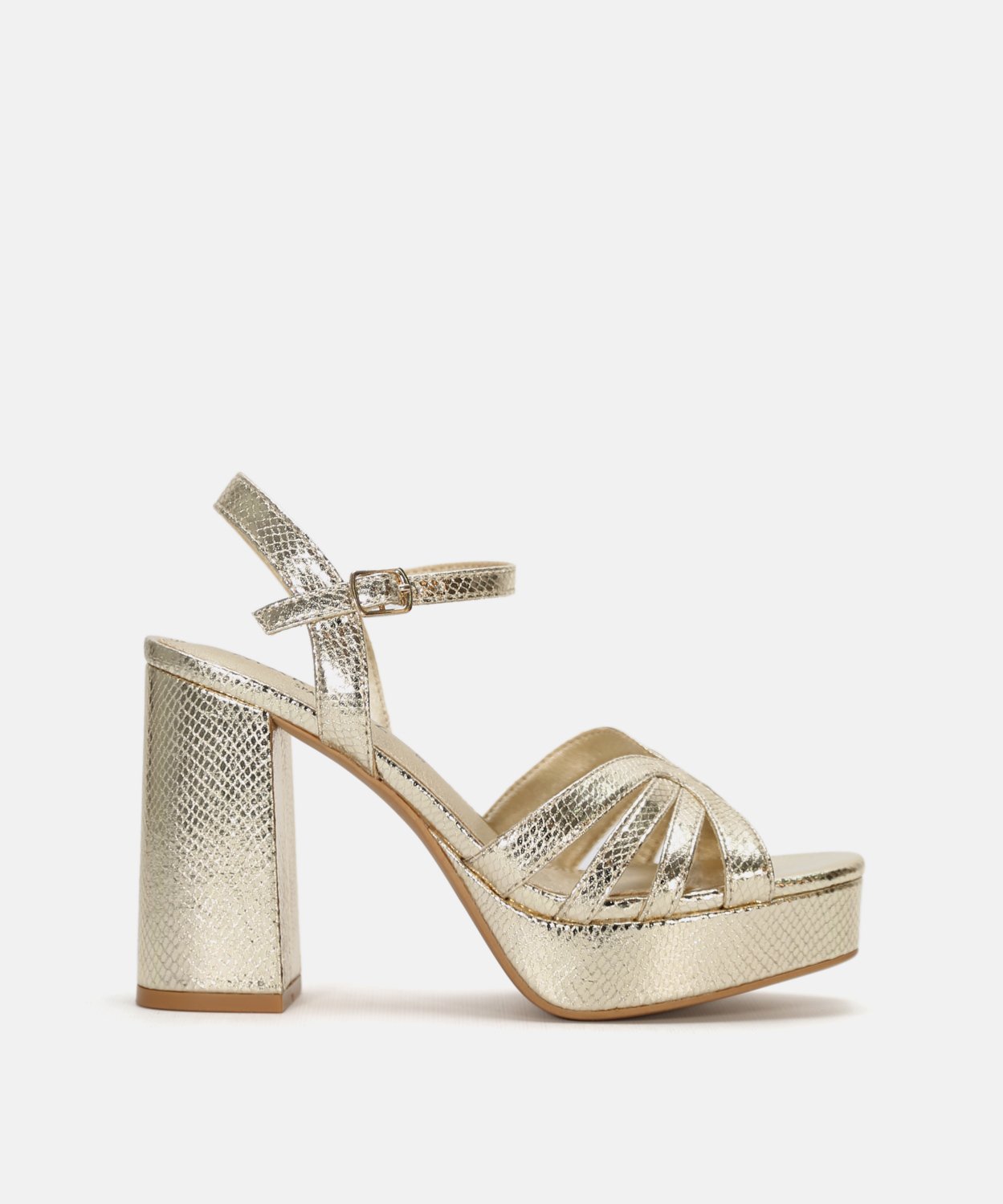 Sandalia plataforma multitiras